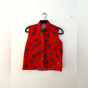 Vintage Wrangler Sleeveless button down
